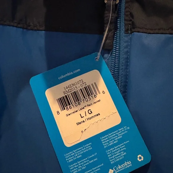 Columbia Sportswear Men's Glennaker Lake II Rain Jacket, Size L, Brand new! - Picture 4 of 5